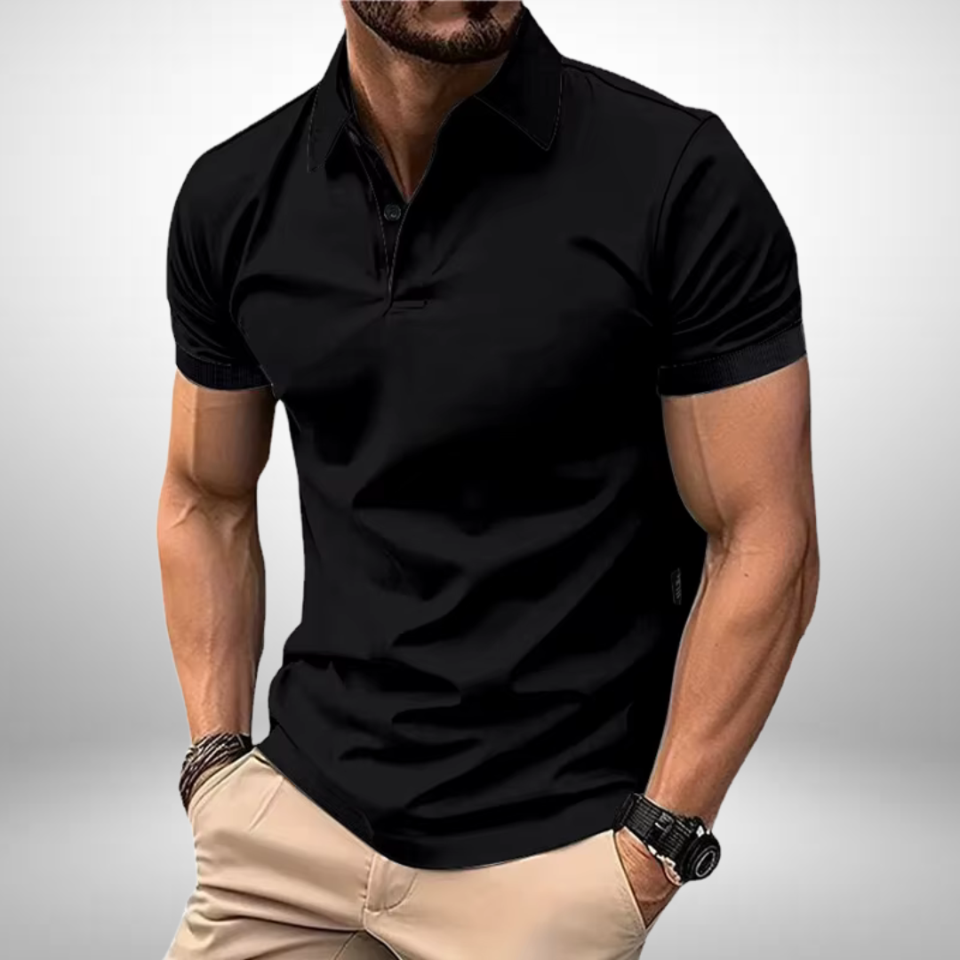 Pima Baumwolle Poloshirt – Schwarz